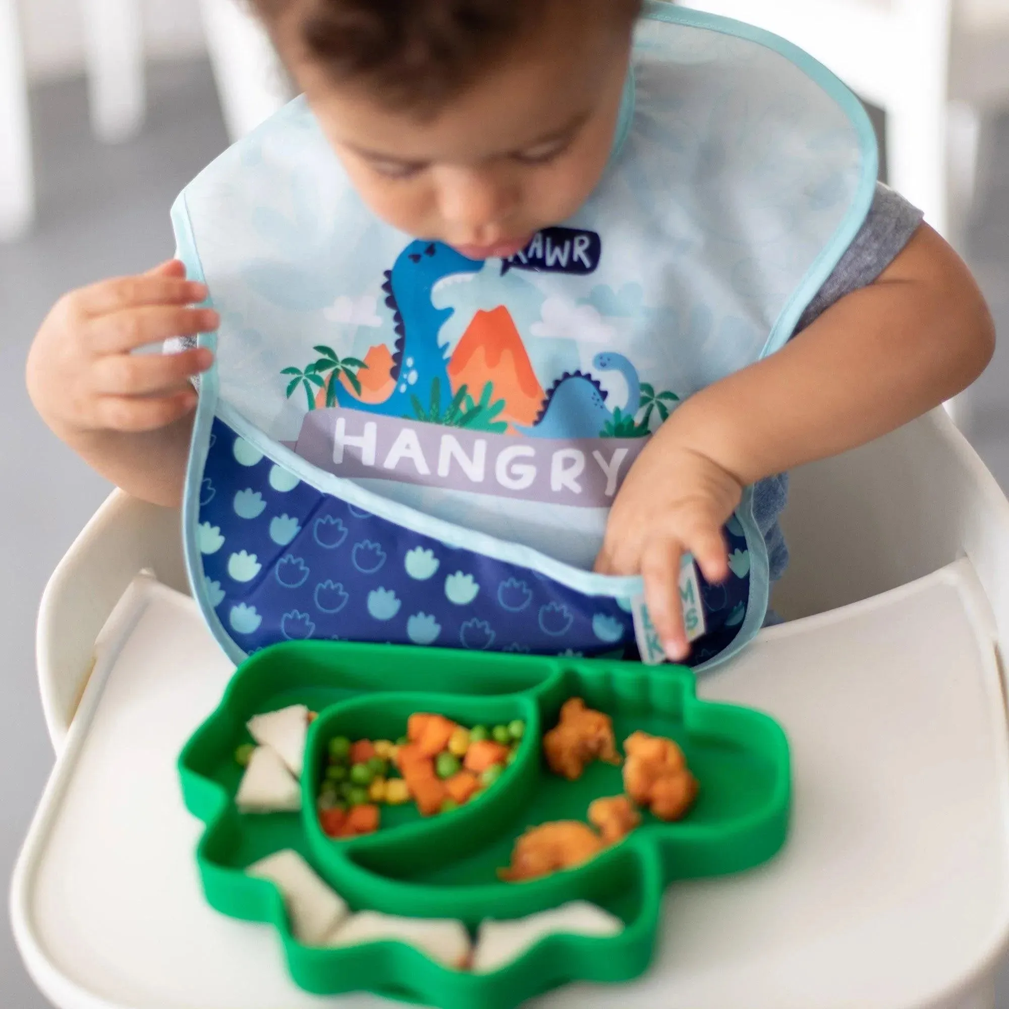 SuperBib 3 Pack: Hangry, Dinosaurs, Blue Tropic