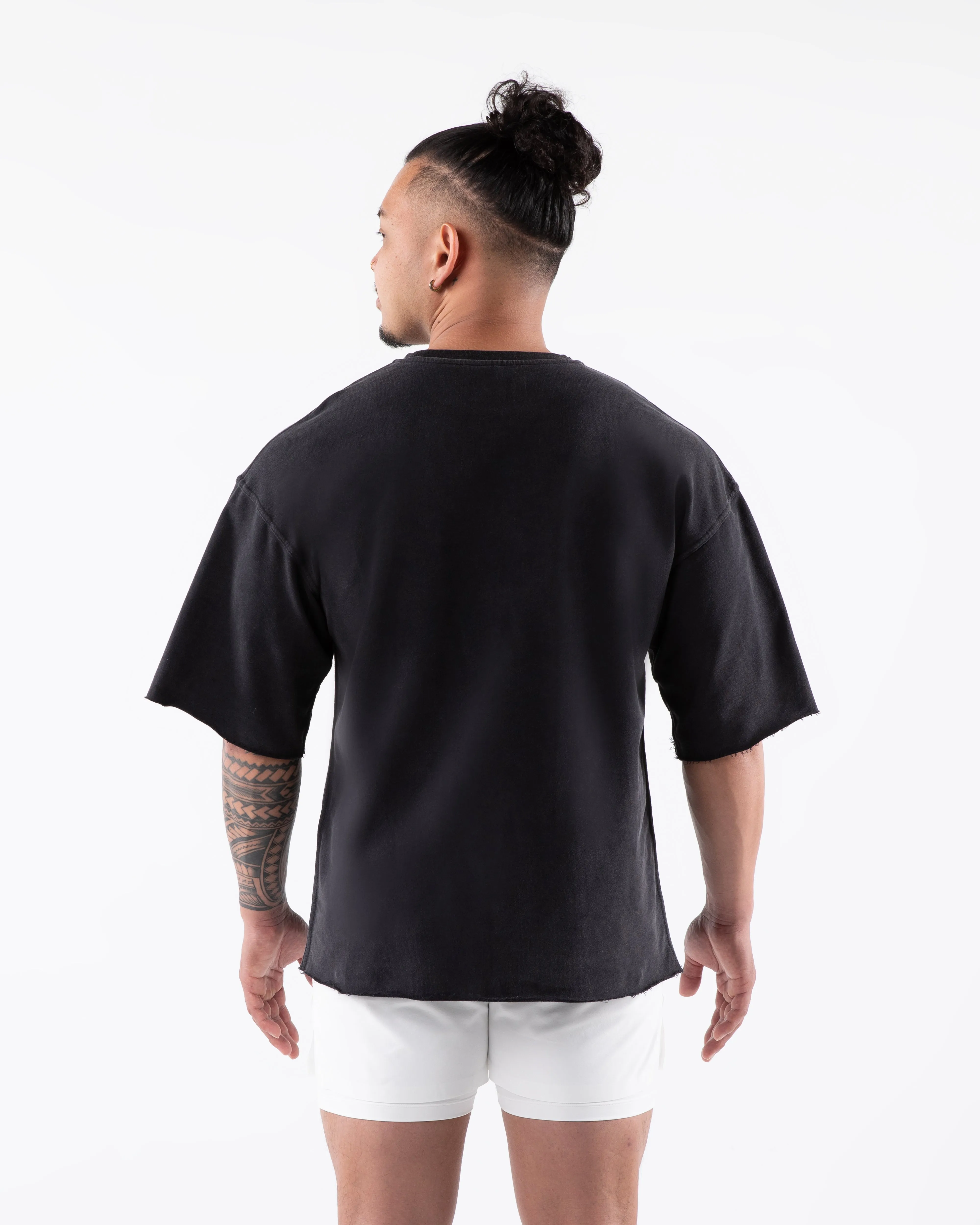 Three Pillar Terry Tee - Washed Black