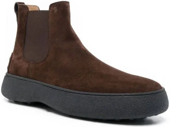 Tod's flatform ankle boots Brown