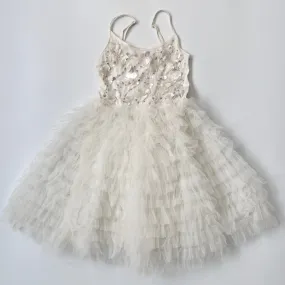 Tutu Du Monde White Tulle Embellished Dress: 8-9 Years