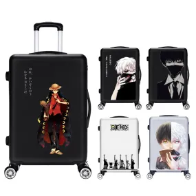 Unisex Personality Cartoon Spinner Rolling Luggage Travel Trolley Suitcase