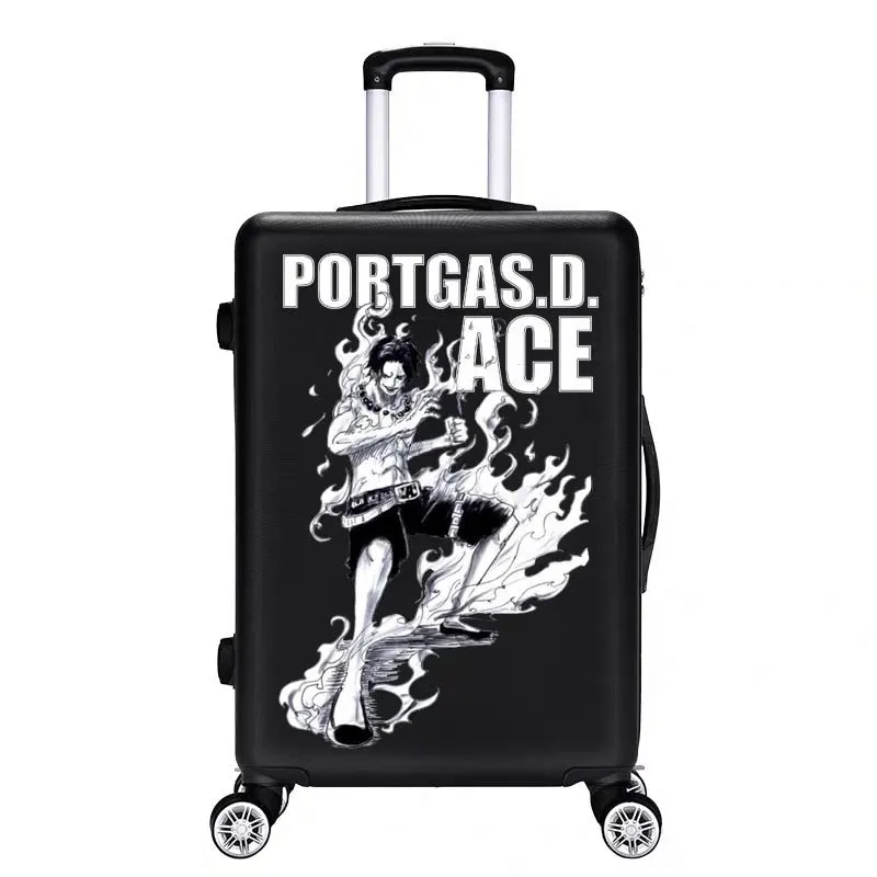 Unisex Personality Cartoon Spinner Rolling Luggage Travel Trolley Suitcase