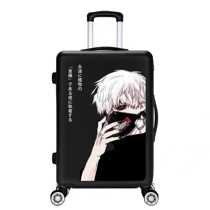 Unisex Personality Cartoon Spinner Rolling Luggage Travel Trolley Suitcase