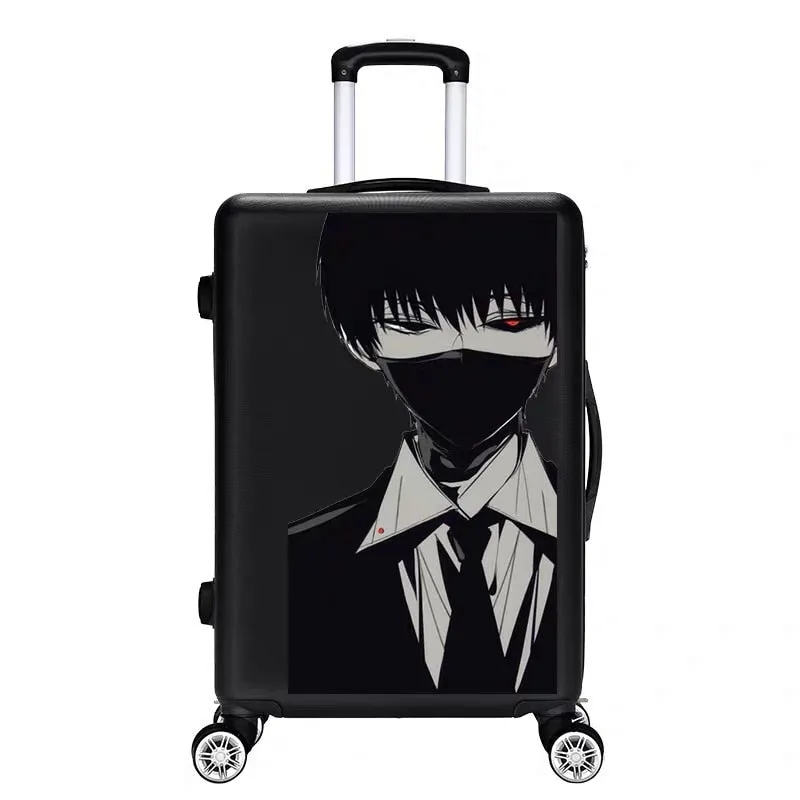 Unisex Personality Cartoon Spinner Rolling Luggage Travel Trolley Suitcase