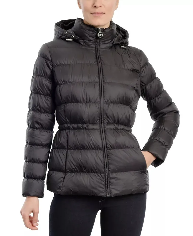 Women's Hooded Black Puffer Coat - Movie Leather Jackets