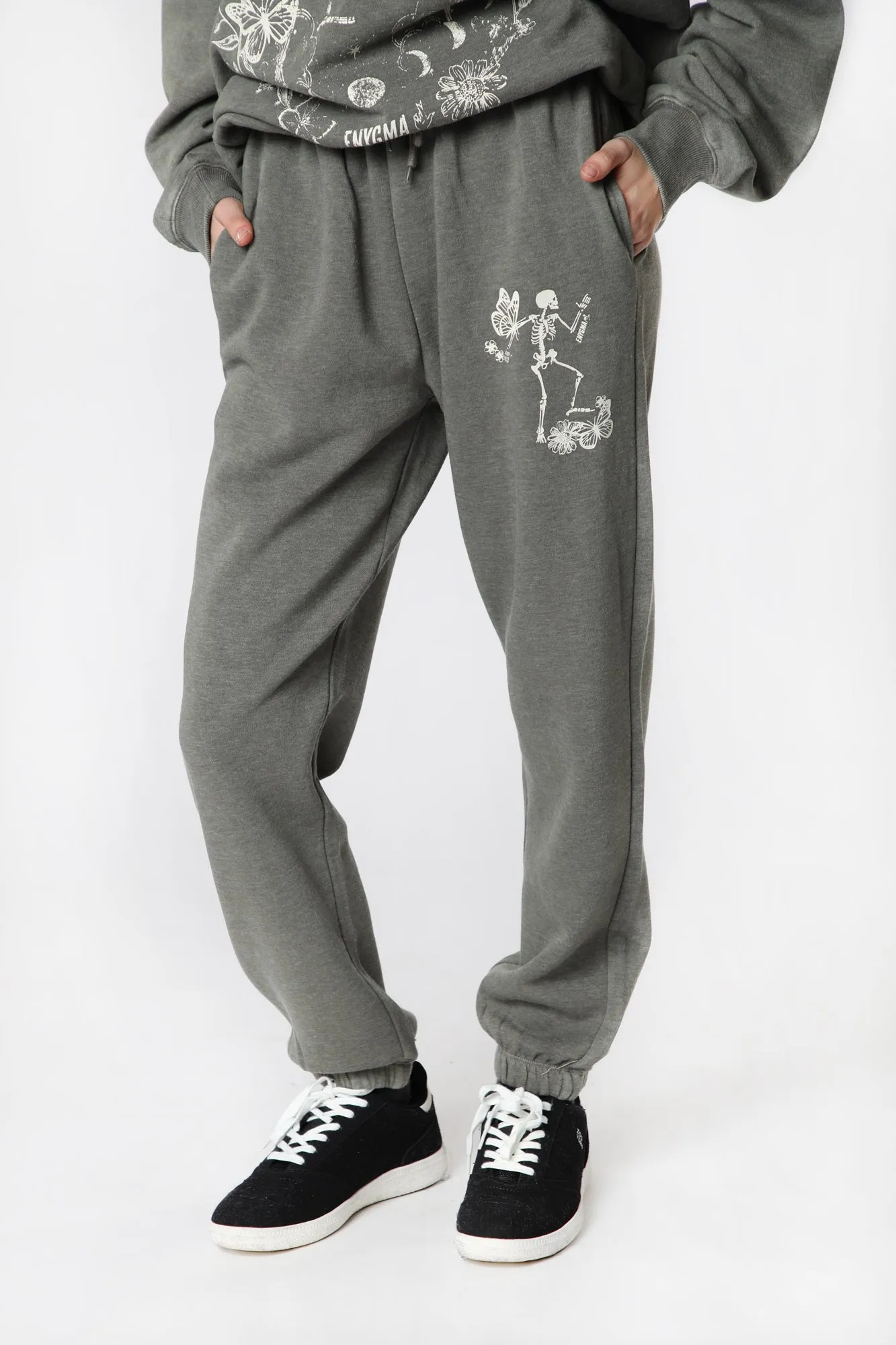 Womens Enygma Skeleton Graphic Sweatpant