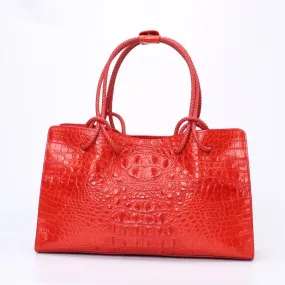 Women's Luxury Crocodile Skin Solid Color Multi-functional Handbag