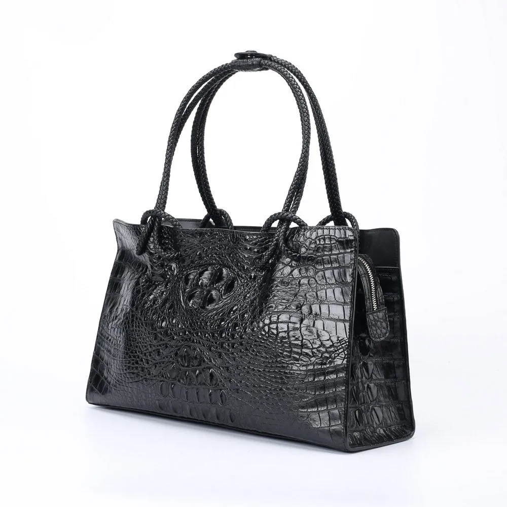 Women's Luxury Crocodile Skin Solid Color Multi-functional Handbag