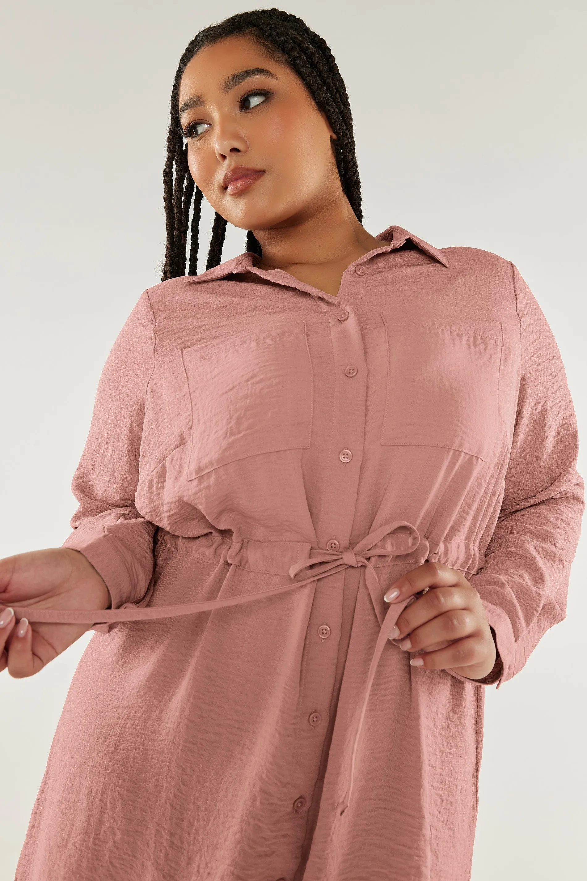 YOURS Curve Pink Utility Tunic Shirt