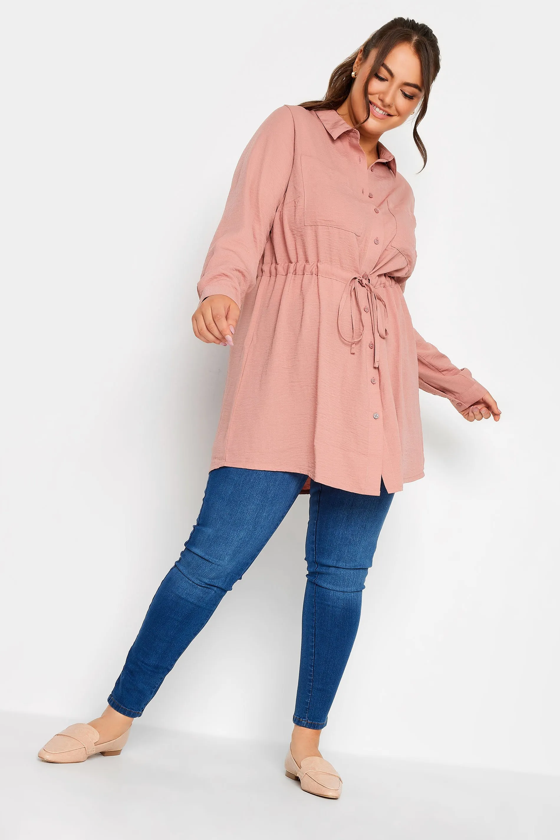 YOURS Curve Pink Utility Tunic Shirt