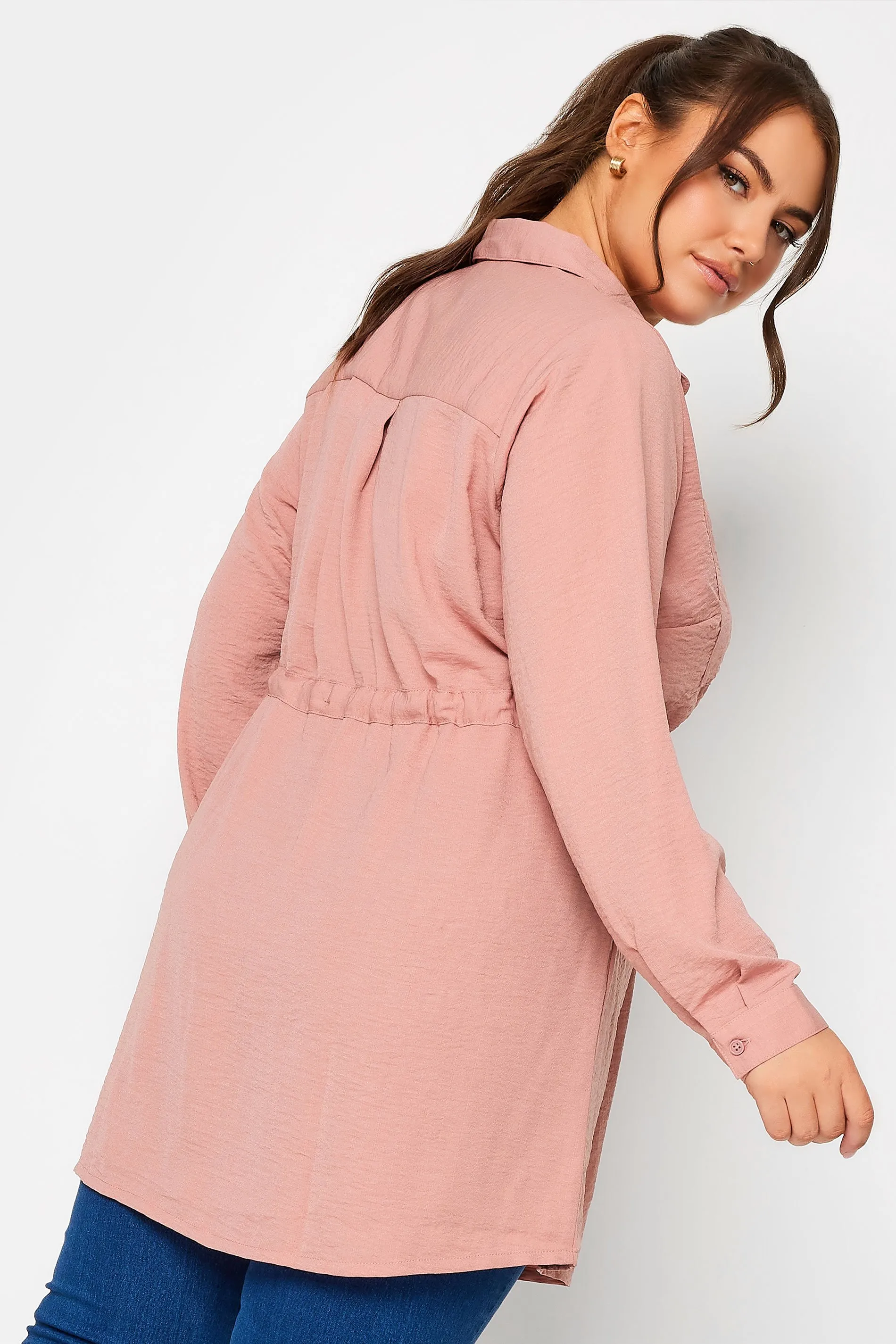 YOURS Curve Pink Utility Tunic Shirt